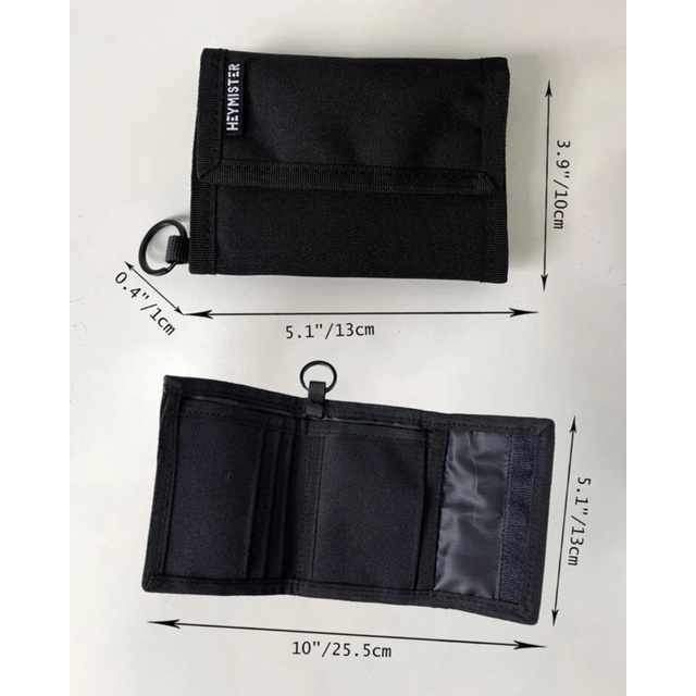 พร้อมส่ง ❗️กระเป๋าสตางค์ แบบผ้า มีสายคล้องคอ เท่ๆ พับเก็บ 3 ส่วน 60WL008044