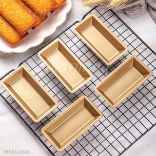 ✣❁Sanneng ตราสินค้า แม่พิมพ์เบเกอรี่รูป Financier สีทอง 5 ชิ้น พิมพ์ขนมFinancier