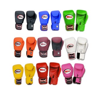 นวมชกมวย Twins Special Boxing Gloves BGVL3 สีล้วน หนังเเท้