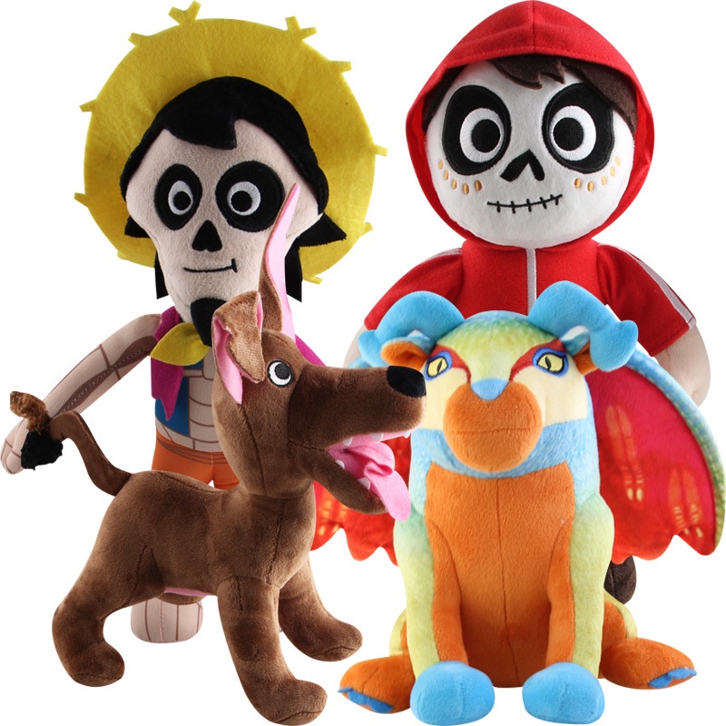 Disney Pixar Coco Plush Toys 30cm Miguel Hector Dante Dog Death Pepita