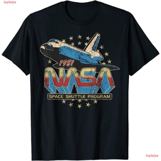 loylaiya องค์การนาซา เสื้อยืดแฟชั่นผู้ชาย เสื้อยืดผู้หญิง NASA Space Shuttle Program 1981 Distressed T-Shirt เสื้อย_45