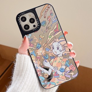 เคสโทรศัพท์มือถือกระจก CT ลายดอกไม้ไฟ สําหรับ iPhone 14 13 12 11