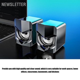 Newsletter ลําโพงมัลติมีเดีย แบบใช้สาย Usb ขนาดเล็ก สําหรับ Pc มอนิเตอร์ โทรศัพท์มือถือ แล็ปท็อป