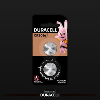 Duracell CR2016 2ก้อน Lithium ถ่านกระดุมลิเธียม คุณภาพสูง 10ปี  ขนาด CR2016 แพ็ค 2 ก้อน