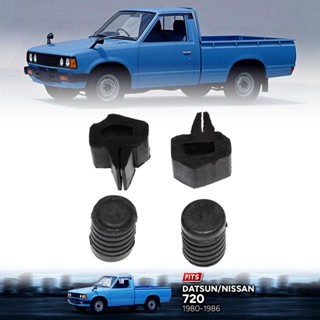 ชุดยางรองฝากระโปรงหน้า  กันกระแทก ฝากระโปรงหน้า หน้า+ข้าง รุ่น ดาสสัน 720 Datsun Nissan 720 1980-1986 สีดำ 4 ชิ้น