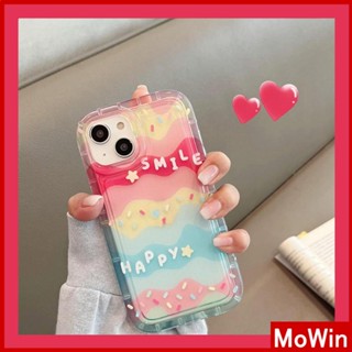 Mowin - เข้ากันได้สำหรับ เคสไอโฟน เคสไอโฟน11 สำหรับ iPhone 14 Pro Max เคสไอโฟนเคสใส TPU เคสนิ่มถุงลมนิรภัยเสริมกันกระแทกสายรุ้งน่ารักเข้ากันได้กับ iPhone 13 Pro Max iPhone 12 Pro Max 11 7Plus 8Plus 6Plus XR xs