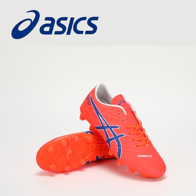 Asics รองเท้าฟุตบอลเล็บยาวเชือกรองเท้าฟุตบอลคลาสสิกสำหรับผู้ชาย สีส้ม