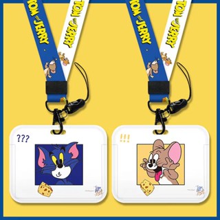 กระเป๋าใส่บัตรประชาชน ลายการ์ตูน Tom and Jerry พร้อมสายคล้อง สําหรับนักเรียน