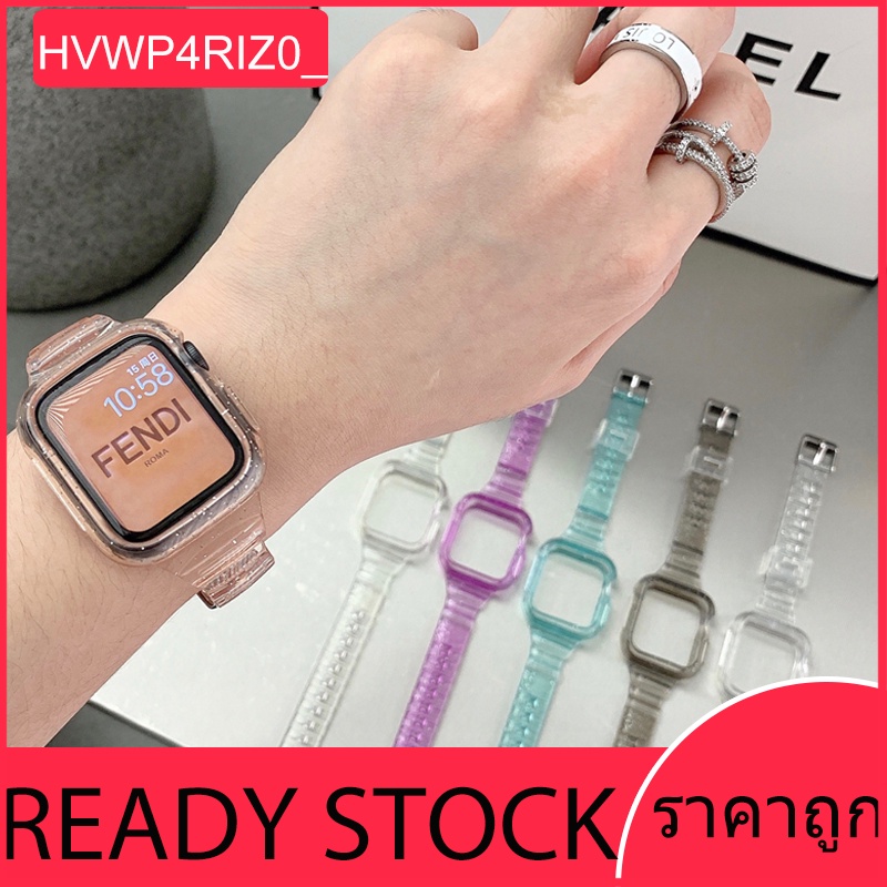 สายซิลิโคนใส iwatch 9 8 SE/7/6/5/4/3/2/1 Glacier Transparent Strap 45mm.42mm.44mm.40mm.38mm.41mm