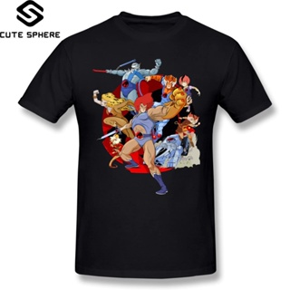 [COD] [พร้อมส่ง] เสื้อยืดแขนสั้น ลําลอง ผ้าฝ้าย 100% พิมพ์ลาย Thundercats พลัสไซซ์ ของขวัญวันเกิด สําหรับผู้ชาย XS