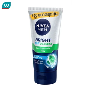 Nivea นีเวีย เมน ไบรท์ ออยล์ เคลียร์ เฟช โฟม 150 กรัม โฟมล้างหน้า ผิวมัน รูขุมขนกว้าง