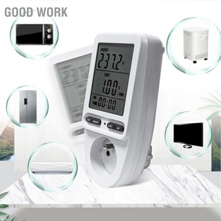 Good Work Smart Power Socket Digital Display Meter Household Intelligent Monitoring Outlet FR Plug 230V