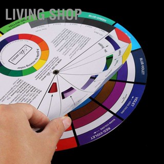 Living Shop Professional Mix Guide Round Tattoo Nail Pigment Color Wheel Paper Card Supplies