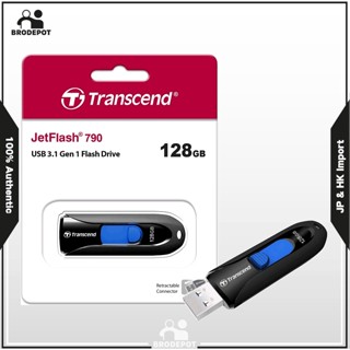 Transcend 128GB JetFlash 790 USB 3.0 Flash Drive (TS128GJF790K),Black