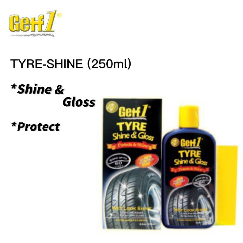 Getf1 Tyre Shine - Wet Polish Lasting Gloss Silicone Tyre Wax (250ml)