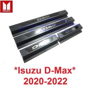 ดำด้าน ชายบันไดประตู สคัพเพลท Isuzu D-Max Dmax 2020 - 2022 อีซูซุ ดีแม็กซ์ รุ่น 4ประตู คิ้วกันรอยขอบประตู ดีแมค ชายบันได