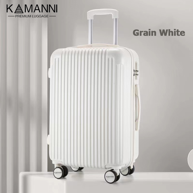 KAMANNI กระเป๋าเดิน 20 นิ้ว/ 24 นิ้ว กระเป๋าเดินทางสีแดงตาข่าย ล้อหมุน กระเป๋าเดินทาง ของขวัญนักเรียน