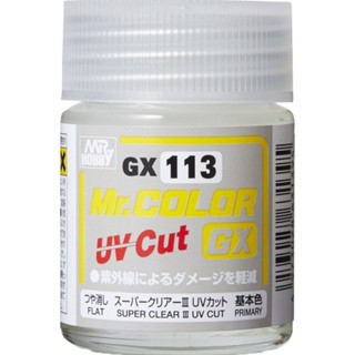 Mr.HOBBY GX113 MR.COLOR GX SUPER CLEAR III UV CUT FLAT (FLAT, 18ml)