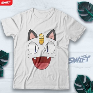 เสื้อยืด พิมพ์ลายอนิเมะ Meow PACE POKEMON DISTRO