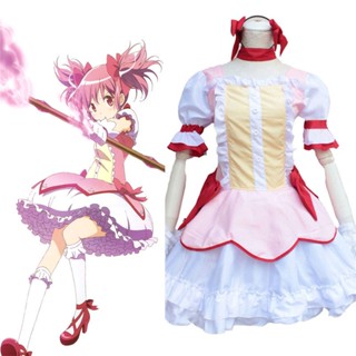 Madoka Puella Kaname Magi Madoka Magica ชุดคอสเพลย์แม่บ้าน