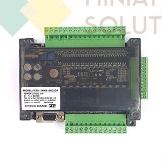 PLC LX3U บอร์ดควบคุมอุตสาหกรรม FX3U-24MR ชนิดอะนาล็อค 6AD+2DA 24 โวลต์ เอาต์พุต Relay RS485 (MI-FX3U-24MR)