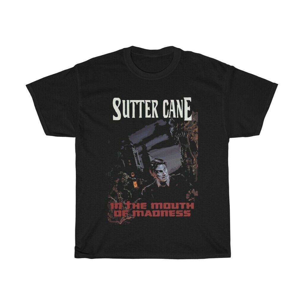 In The Mouth Of Madness Black Tshirt Fictional Sutter Cane นวนิยายสยองขวัญ