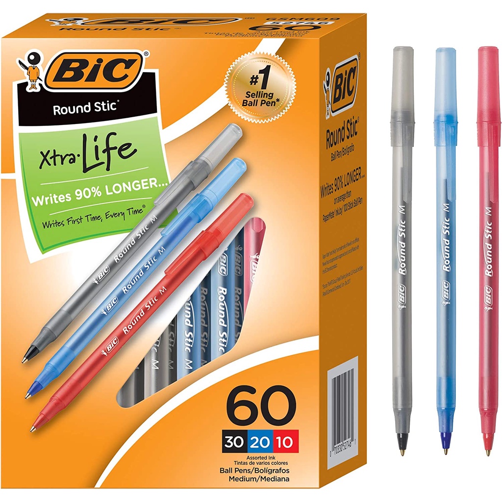 BIC ปากกาลูกลื่นแท่งกลม Stic Xtra Precision 1 มม. คละ (ขายปลีก 1)