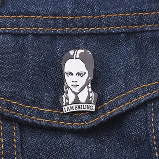 Movie Role Enamel Pin Brooch Writer Edgar Allan Poe Wednesday Fry Badges Clothes Lapel Pin Cap Bag Creative Fun Jewelry Gift for Friends