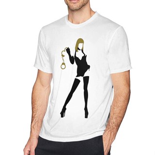 เสื้อยืดคอกลม พิมพ์ลาย Femdom With Handcuffs สําหรับผู้ชาย