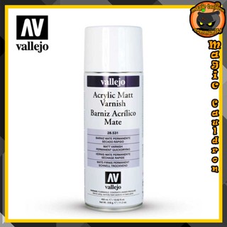 Matt Varnish Spray paint 400ml. Vallejo Aerosol สีอะคริลิคสูตรน้ำ