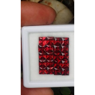 พลอย โกเมน Garnet 20 เม็ด (pcs.) 15.52 กะรัต (Cts.)