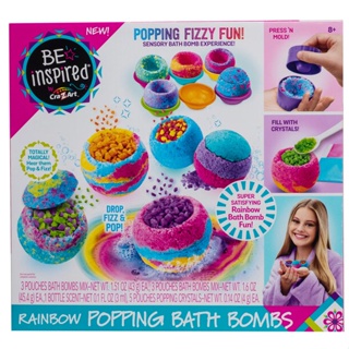 Cra-Z-Art New Be Inspired Unisex Rainbow Bath Bomb Craft Kit Cra-z-art ใหม่ ชุดงานฝีมือ บาธบอมบ์ สีรุ้ง สําหรับทุกเพศ