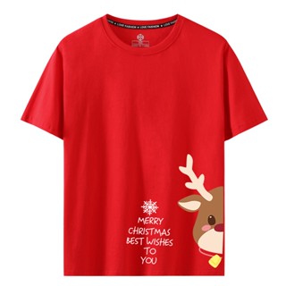 ▩เสื้อยืดคริสต์มาส Merry Christmas &amp; Happy new year T-shirt กวางเรนเดียร์น่ารัก สุขสันต์วันคริสต์มาสขออวยพรให้คุณ No.211