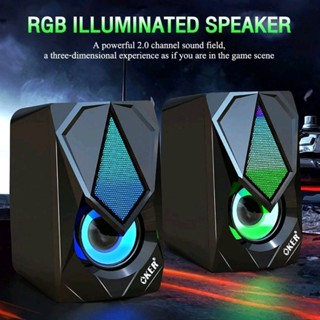 🚀ส่งเร็ว🚀OKER ลำโพงคอมพิวเตอร์ ลำโพงเกม ลำโพงสเตอริโอ RGB LLUMINATED SPEAKER ลำโพง SP-569