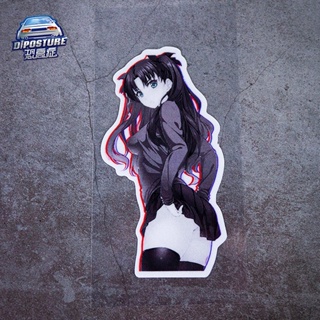 ☪สติกเกอร์สะท้อนแสง ลายการ์ตูนอนิเมะ Fate Tohsaka Rin JDM สําหรับติดตกแต่งรถยนต์ โน๊ตบุ๊ค กระเป๋าเดินทาง รถจักรยานยนต์ไฟฟ้า