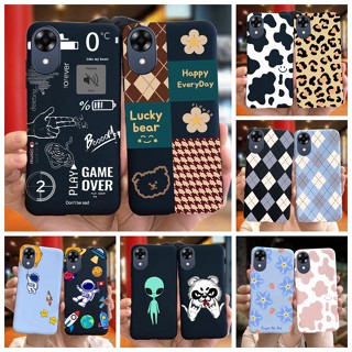 เคสโทรศัพท์ซิลิโคน TPU แบบนิ่ม ลายการ์ตูนน่ารัก สําหรับ OPPO A17k (CPH2471) A17k A 17k 4G 2022