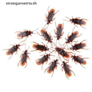 Strongaroetrtu แมลงสาบปลอม แบบยาง เสมือนจริง ของเล่นสําหรับเด็ก 10 ชิ้น ต่อล็อต