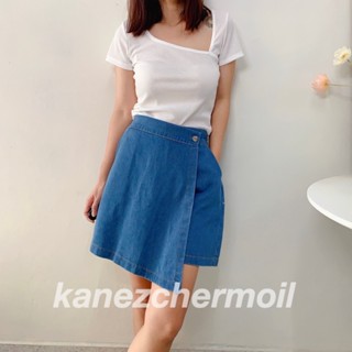 Jeans brother skirt กางเกงกระโปรงฟรีไซส์ผ้ายีนส์