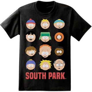 เสื้อยืดคอกลม แขนสั้น ผ้าฝ้าย 100% พิมพ์ลายการ์ตูนเกมอนิเมชั่น South park สไตล์อเมริกัน สําหรับผู้ชาย