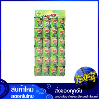 แผ่นใยขัดพร้อมฟองน้ำเล็ก ขนาด 3x4 นิ้ว (แพ็ค24ชิ้น) สก๊อตช์-ไบรต์ Scotch-Brite Scourer Pad With Small Sponge แผ่นใยขัด ใ