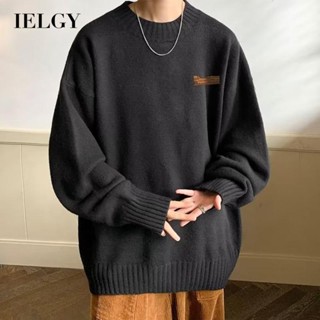 Ielgy เสื้อกันหนาว ผ้าฟลีซ แบบหนา ทรงหลวม ขนาดใหญ่ สไตล์ญี่ปุ่น สําหรับผู้ชาย