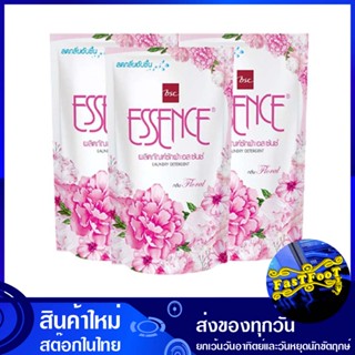 น้ำยาซักผ้า กลิ่นฟลอรัล สีชมพู 400 มล. (แพ็ค3ถุง) เอสเซนซ์ Essence Laundry Detergent, Floral Scent, Pink น้ำยา ซักผ้า