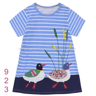 TSG-923เสื้อยืดเด็กผู้หญิงสีฟ้า ลายเป็ด Size-120 (5-6Y)