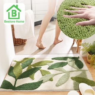 BestoreHome : พรมเช็ดเท้า พรมตกแต่งบ้าน ห้องนั่งเล่น ห้องครัว ห้องน้ำ มี4ลาย กันลื่น พื้นนุ่ม พร้อมส่งในไทย