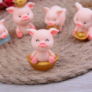 [IAY] ตุ๊กตาหมูน่ารัก ขนาดเล็ก สําหรับตกแต่งสวน Diy 5 ชิ้น ต่อชุด HKZ