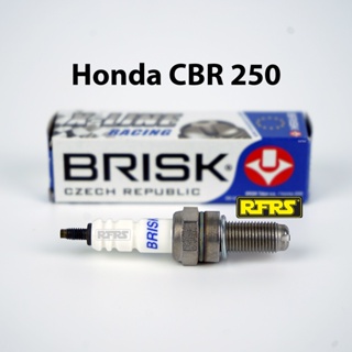 หัวเทียน BRISK X-Line 4 เขี้ยว แกนเงิน Honda CBR 250 Spark Plug (8X21ROA) รองรับทุกน้ำมัน Made in EU