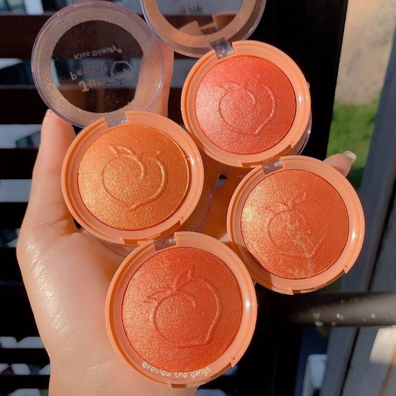 บลัชออน ลูกพีช Anylady​ Sweet Peach​y Blusher​ บ​ลัช​ออน​หน้า​เงา เนื้อชิมเมอร์​ โทนส้มพีช กันน้ำ​ กัน​เหงื่อ​ ติดทน