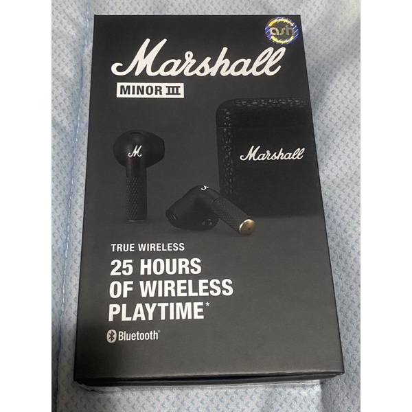 MARSHALL MINOR III BLACK (สินค้ามือ 1 ยังไม่เคยแกะกล่อง)- หูฟังบลูทูธ, หูฟังไร้สาย, true wireless