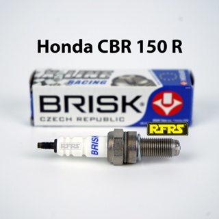 หัวเทียน BRISK X-Line 4 เขี้ยว แกนเงิน Honda CBR 150 R Spark Plug (8X21ROA) รองรับทุกน้ำมัน Made in EU