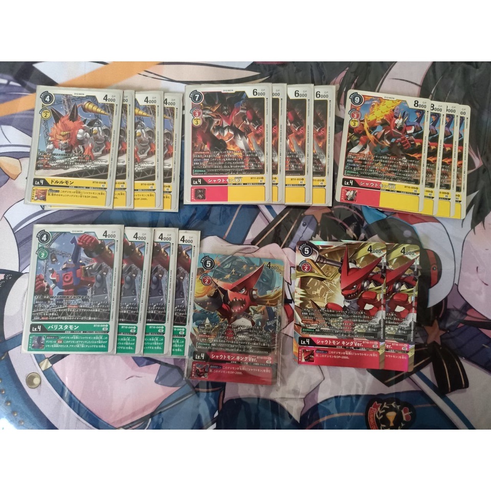 Digimon Card Game Shoutmon xros heart Deck + Extras(บางการ์ดไม่ได้ในรูป)